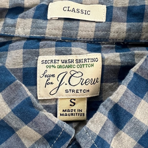 J. Crew Men’s Shirtings Classic Stretch Plaid Long Sleeve Button Down Shirt Sz S - Picture 6 of 11